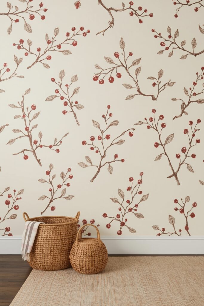 Hand-Drawn Berries & Twigs


