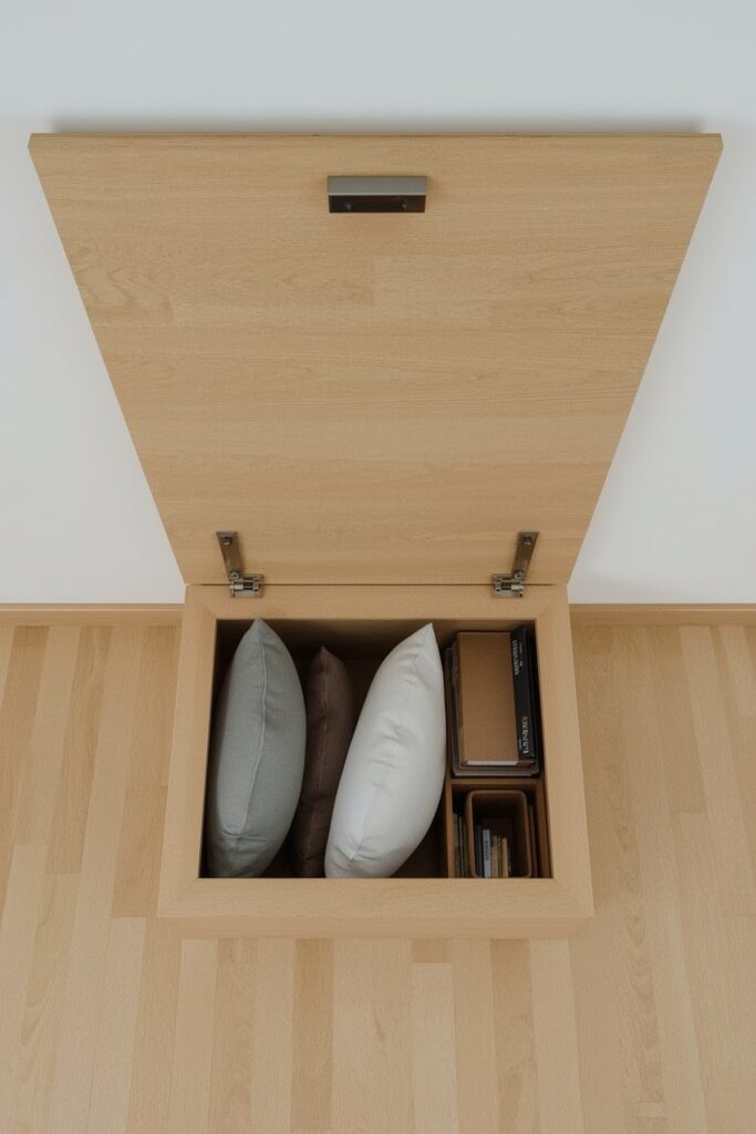 Hidden Storage in Floorboards or Steps