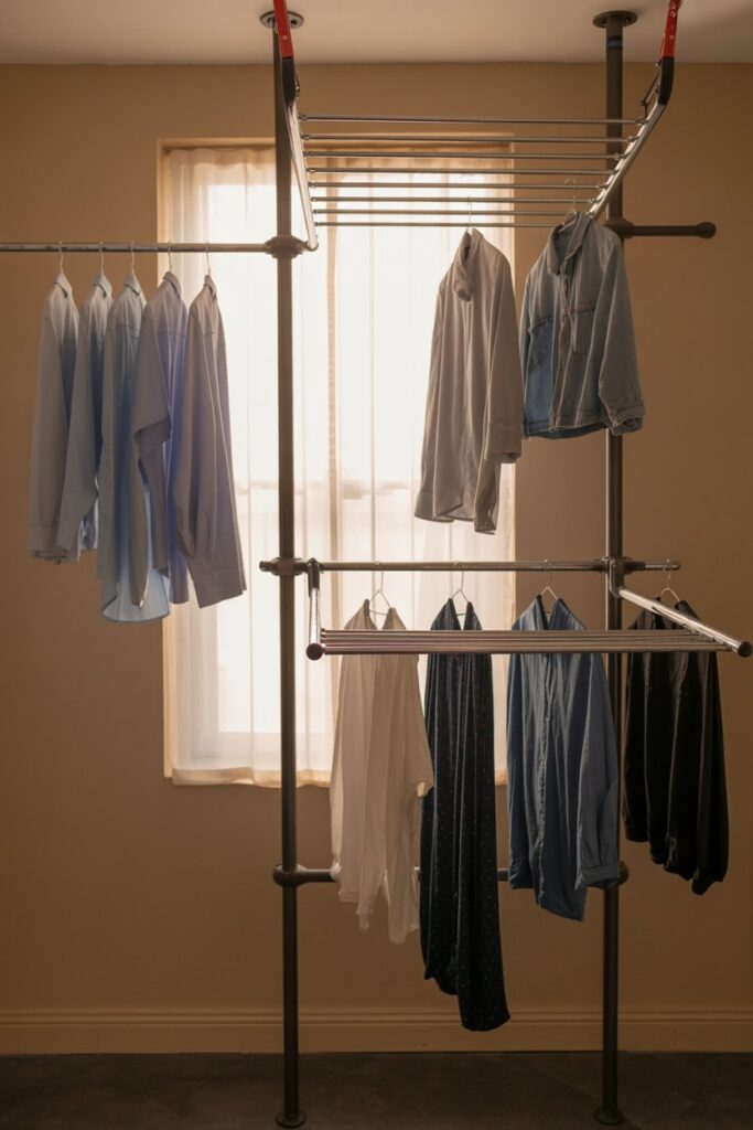 Hang Mini Curtain to Conceal Plumbing Lines
