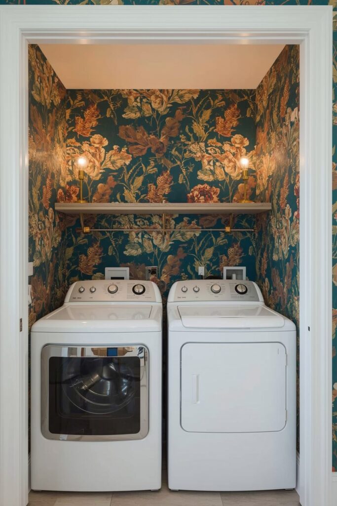 Bold Patterned Closet Wallpaper for Impact