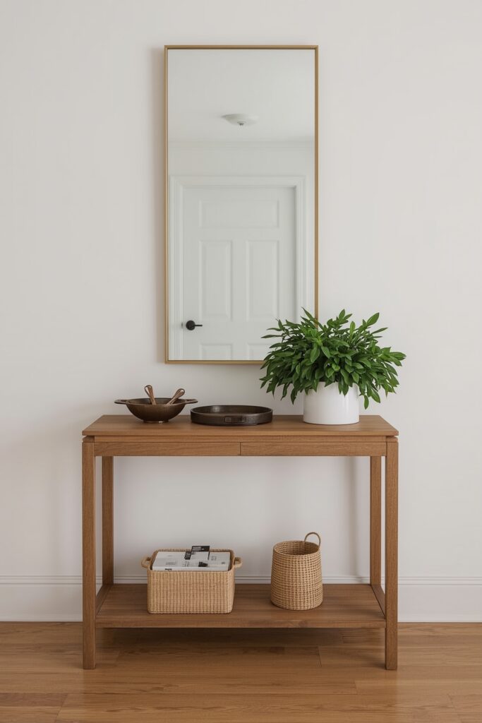 Narrow Console Table as Entry Divider