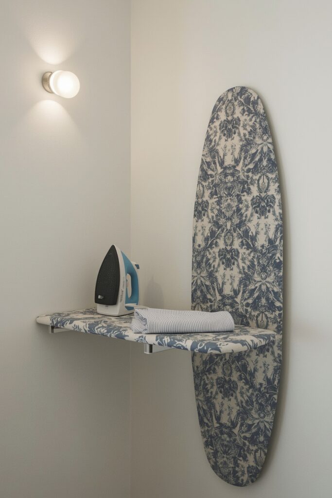 Fold-Down Wall-Mounted Ironing Boards
