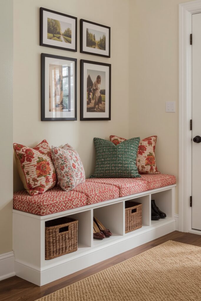 Built-In Cubby Bench Seating