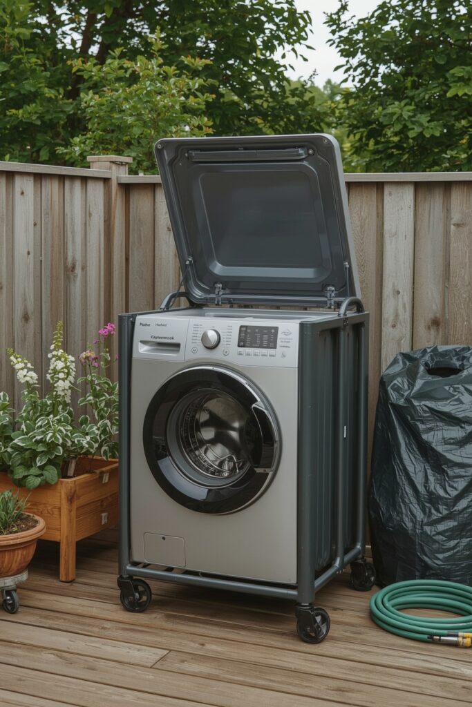 Portable Washer Station with Wheels

