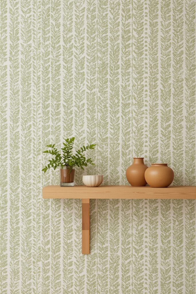 Fern Frond Repeat in Soft Green



