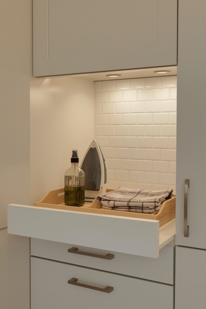 Pull-Out Shelf for Iron Storage


