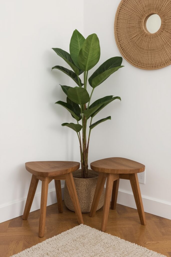 Triangular Corner Stools