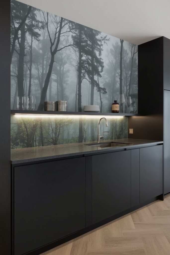 Foggy Forest Mural



