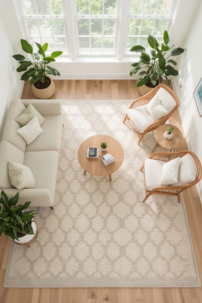 Soft Area Rug to Define a Zone