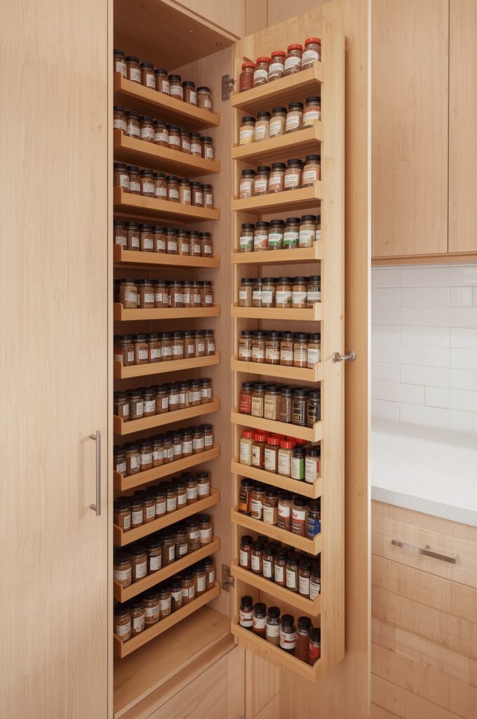 Vertical Spice Storage Racks