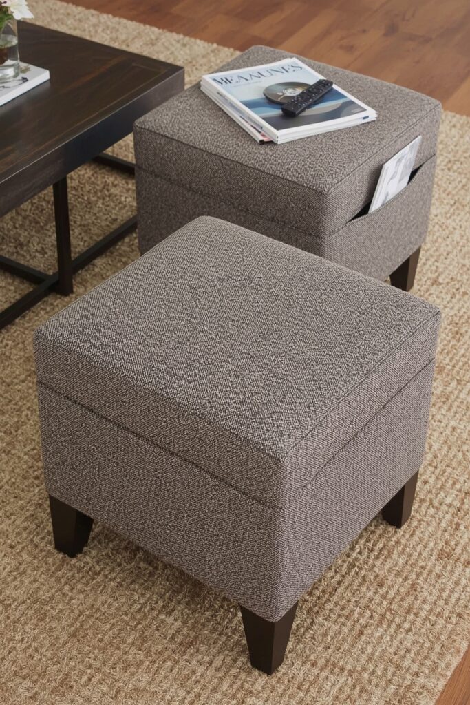 Ottomans with Hidden Side Pockets