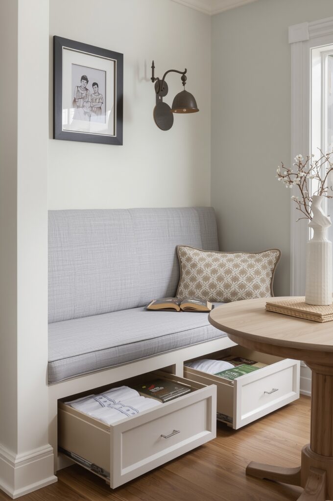 Built-In Bench Seating with Storage Underneath