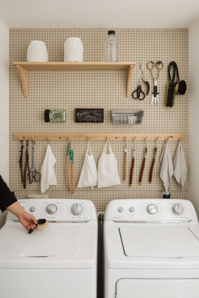 Custom Pegboard Wall for Tools and Supplies