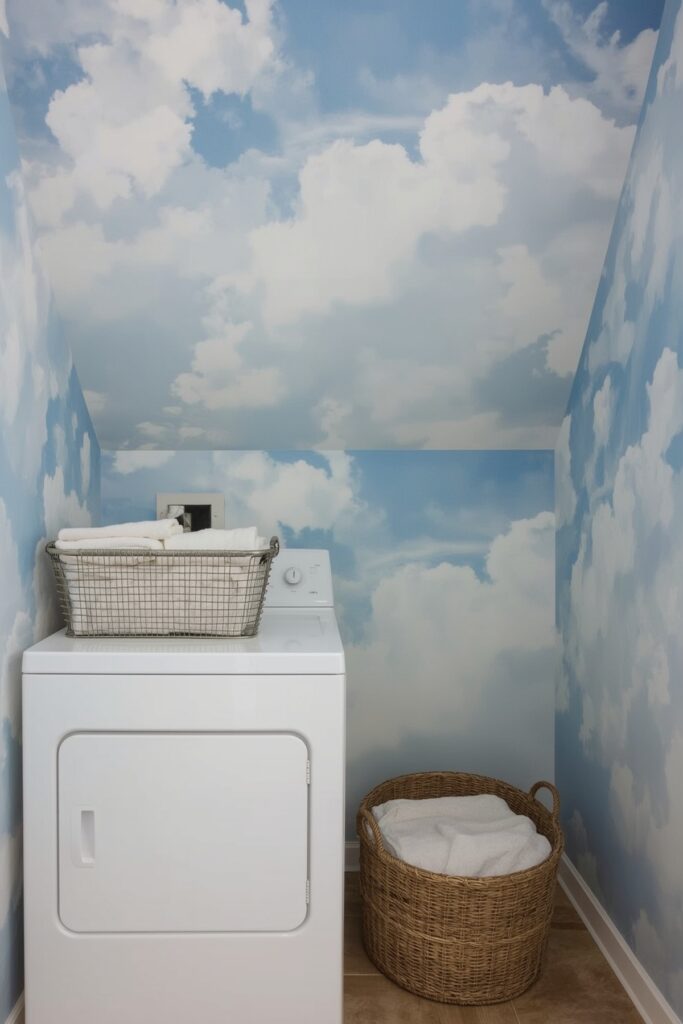 Sky-Inspired Cloud Mural


