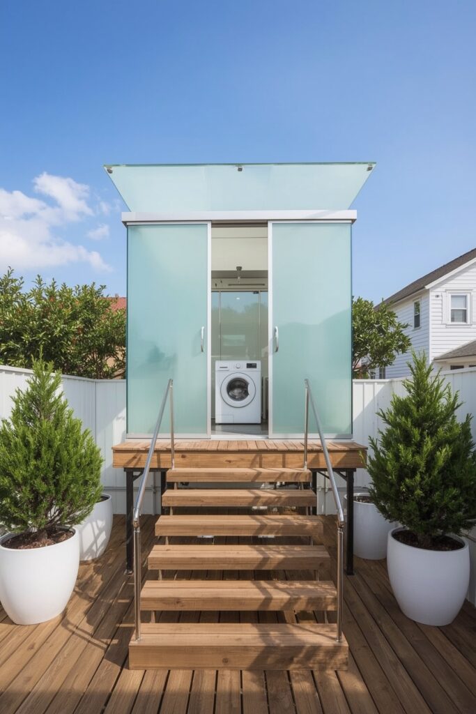 Elevated Laundry Pod with Glass Roof


