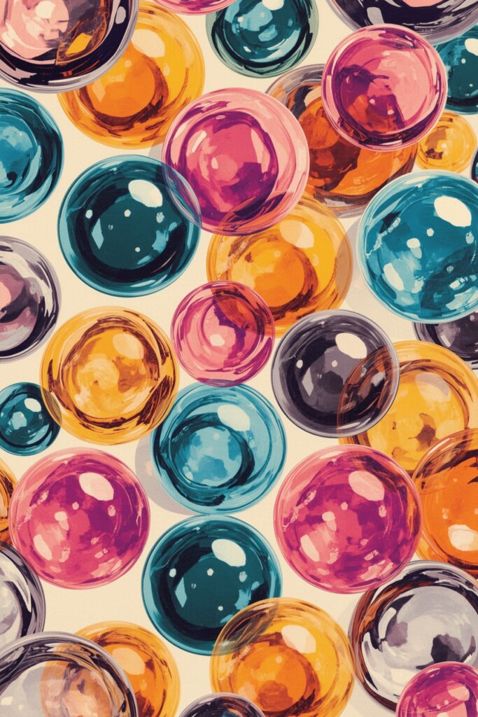 Pop Art Soap Bubble Icons


