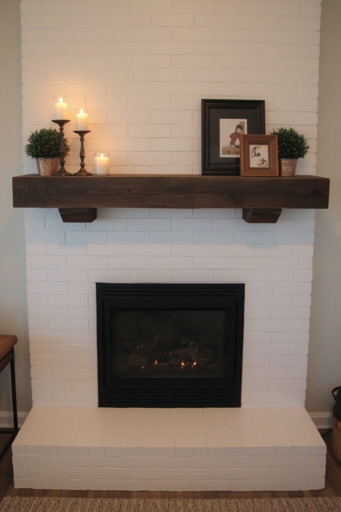 Reclaimed Wood Floating Mantel
