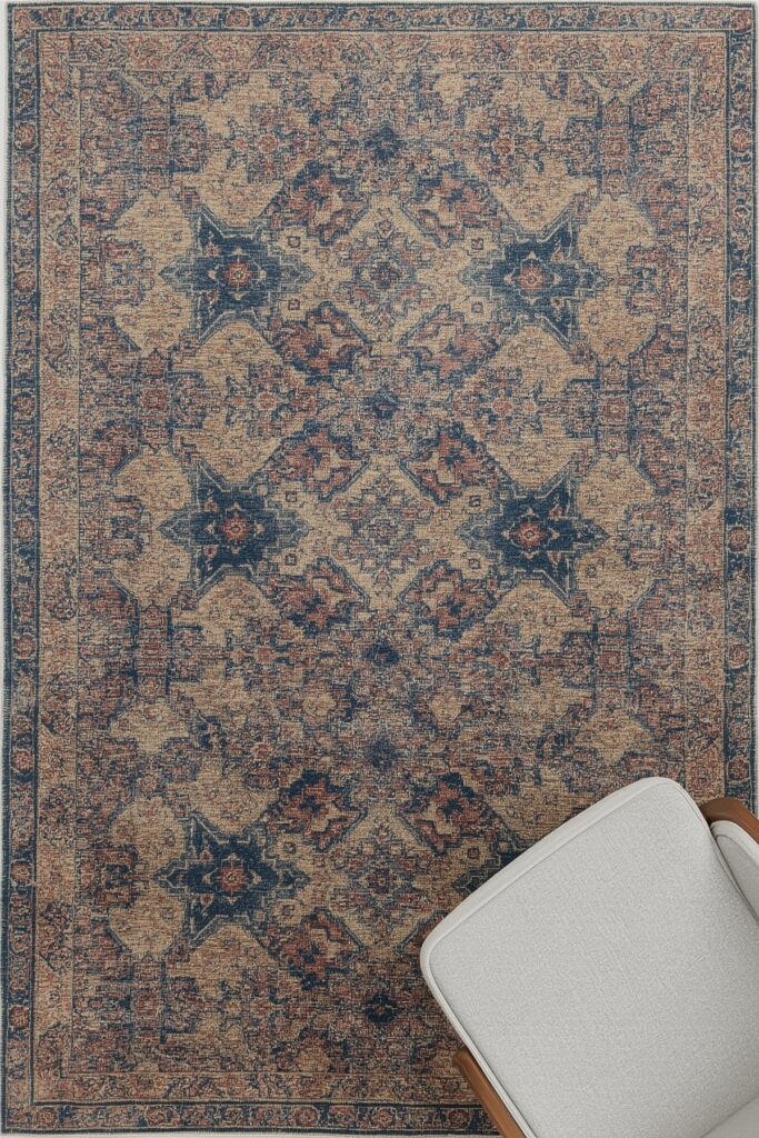 Patterned Rug to Distract from Size