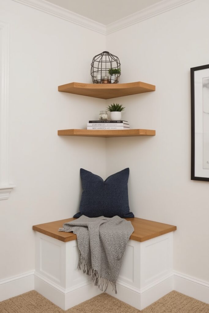 Corner Shelf Bench
