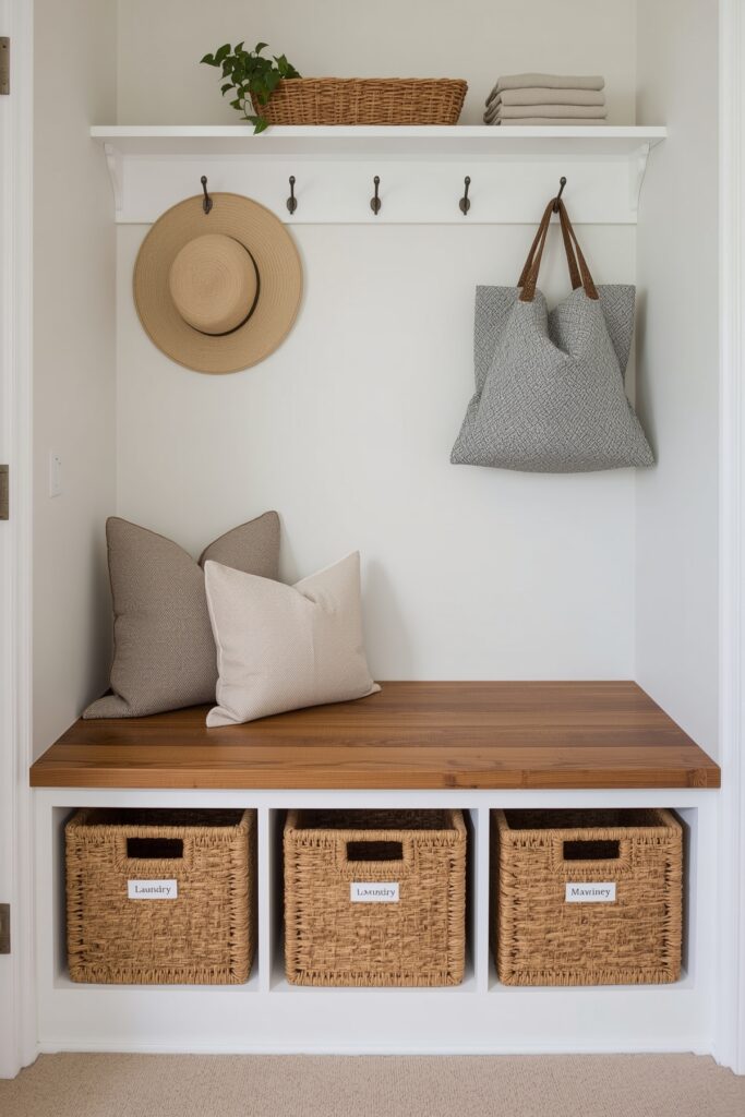 Compact Bench Seating with Storage




