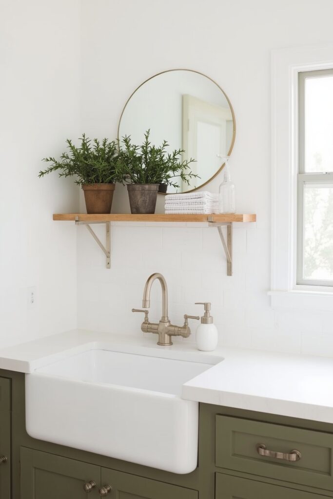 Open Shelf Above Sink for Greenery



