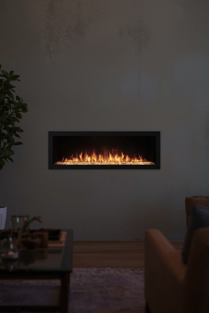 Slim Wall-Mounted Electric Fireplace