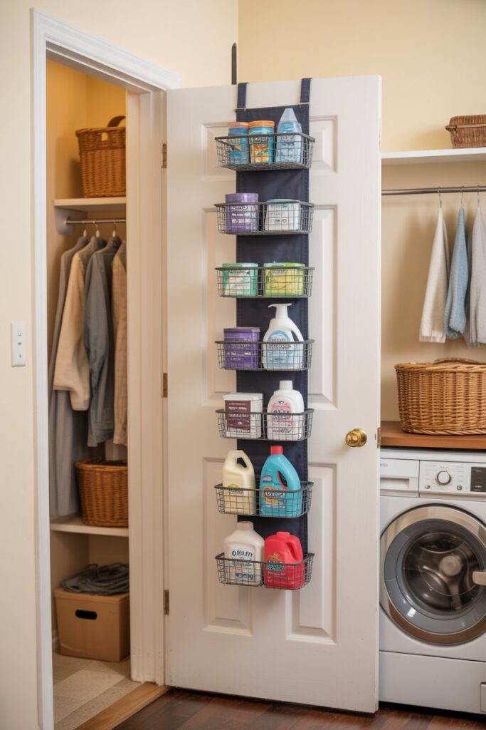 Over-the-Door Hanging Organizers for Detergents
