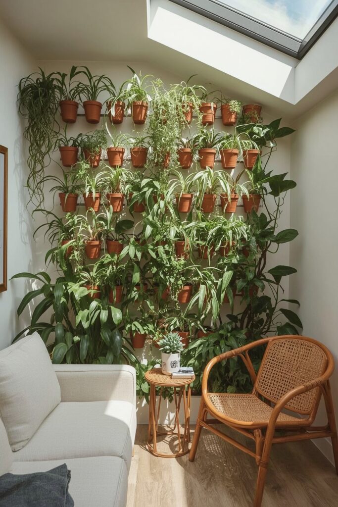 Vertical Garden Wall with Indoor Plants