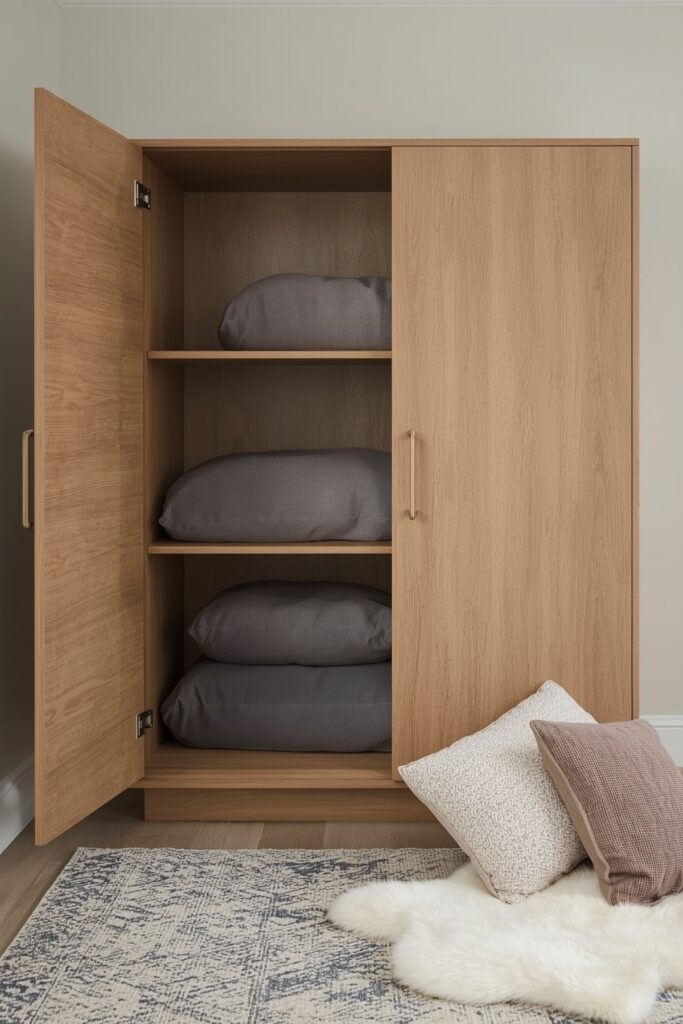 Hideaway Bean Bags Inside Cabinet