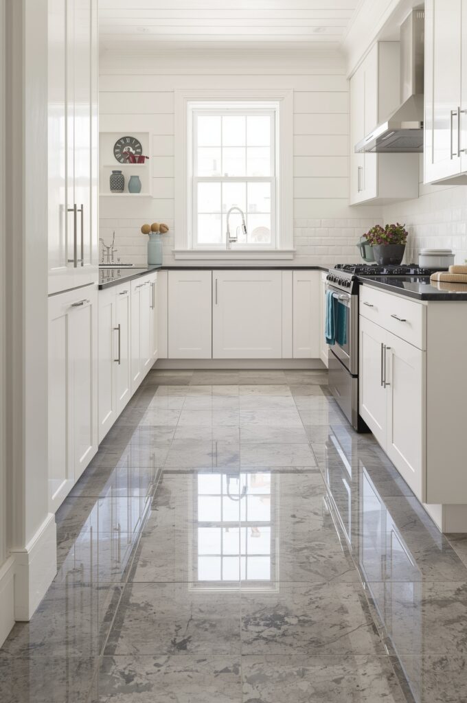 Reflective Floor Tiles for Added Light