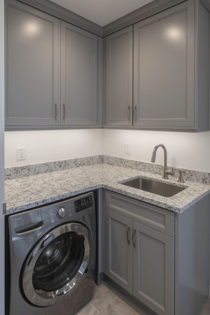 L-Shaped Countertop with Inset Sink
