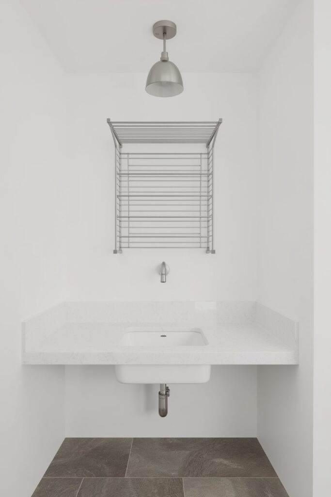 Recessed Sink with Upper Drying Rack
