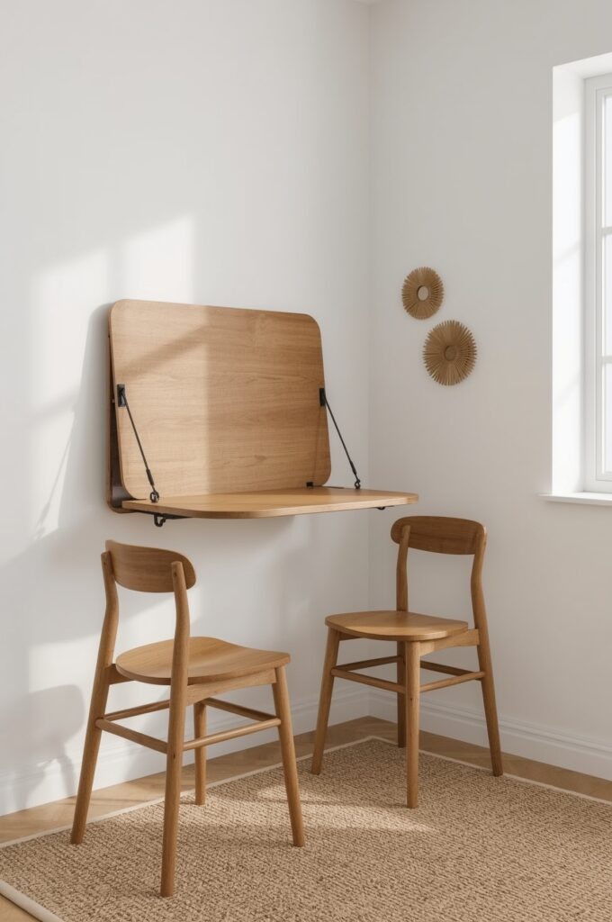 Fold-Down Wall-Mounted Table