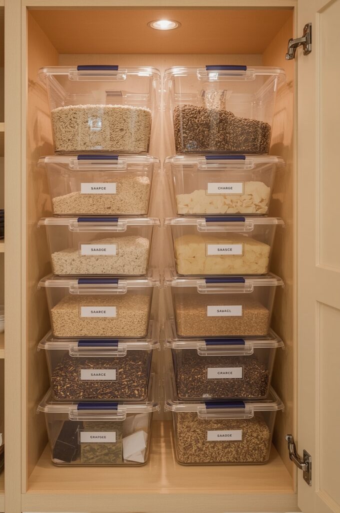 Stackable Clear Storage Bins