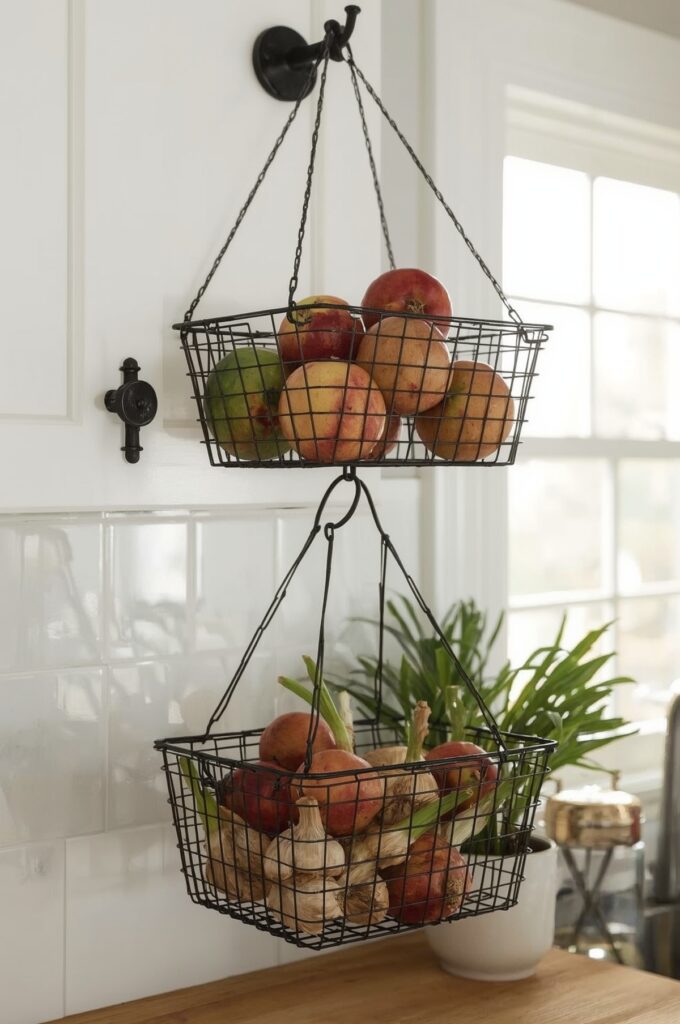 Hanging Wire Baskets for Produce