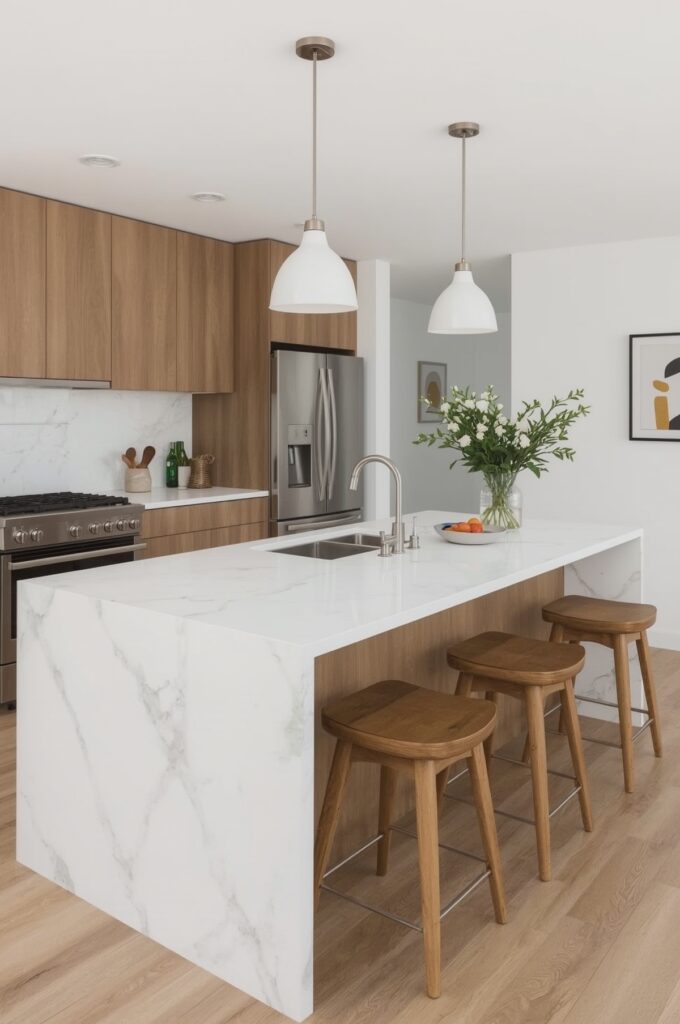Quartz Peninsula Countertop