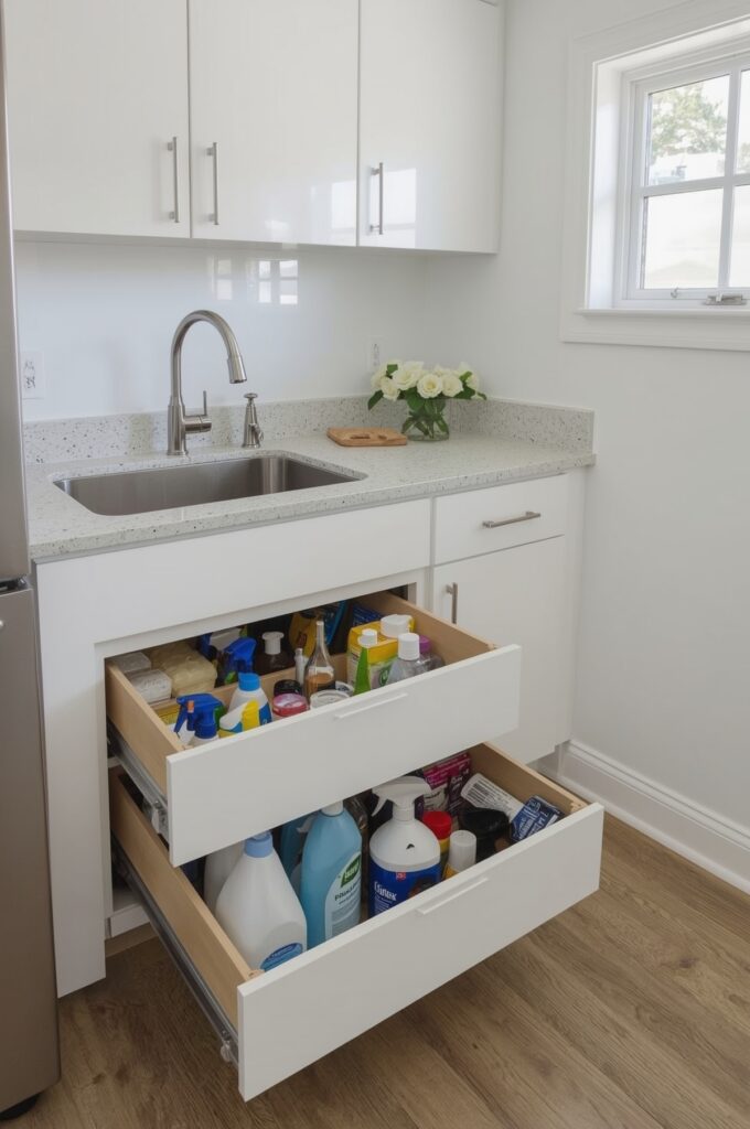 Under-Sink Sliding Drawers