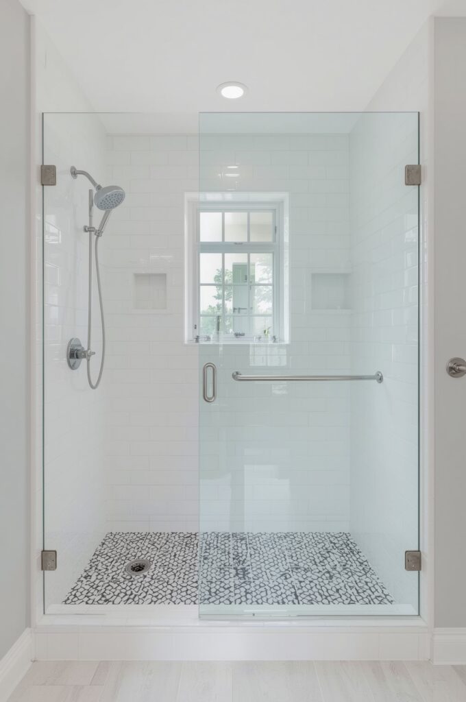 Clear Glass Divider for Showers