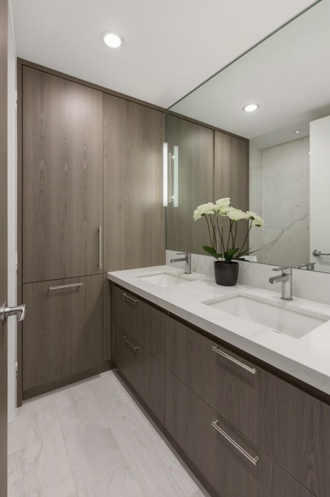 Wall-to-Wall Built-In Vanity Niche