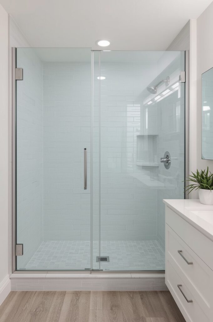 Space-Saving Bi-Fold Shower Door