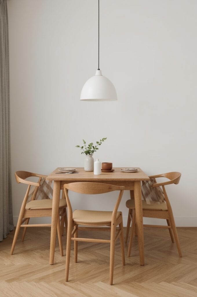 Small Square Table with Foldable Sides