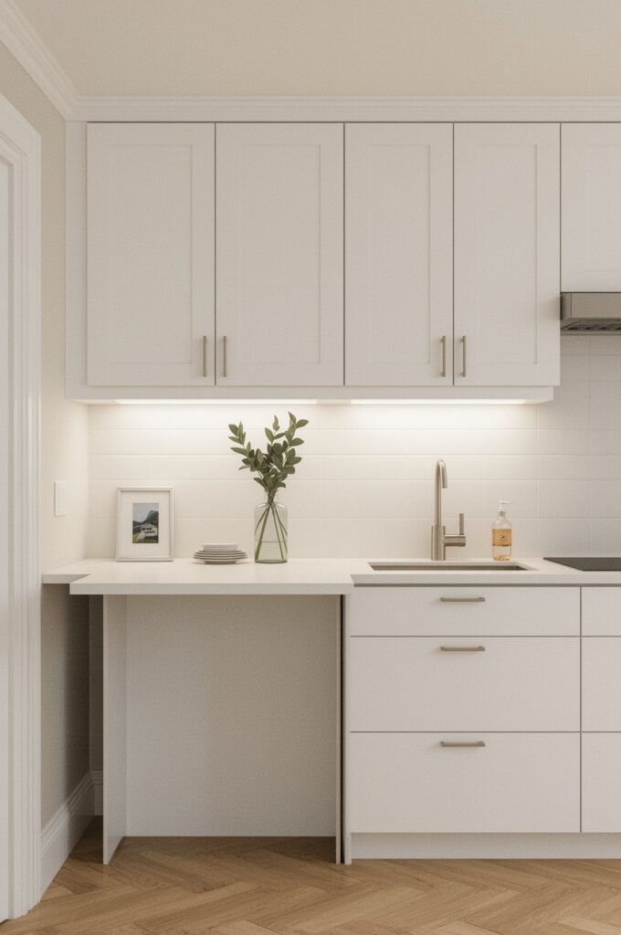 Fold-Away Dining Counter Surface