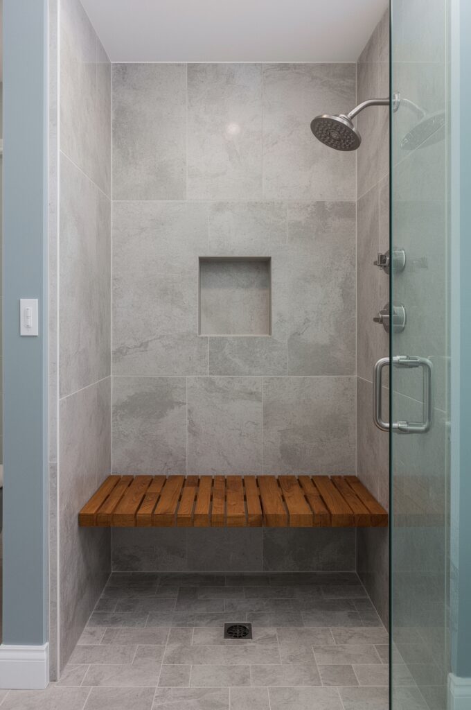 Fold-Down Shower Bench