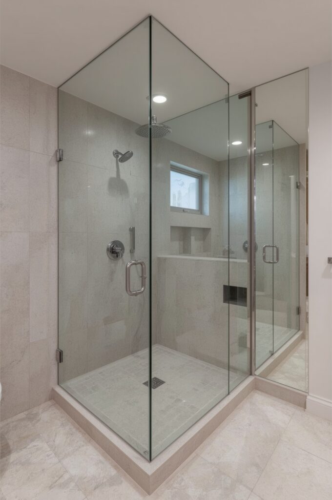 Mirror-Adjacent Shower for Depth
