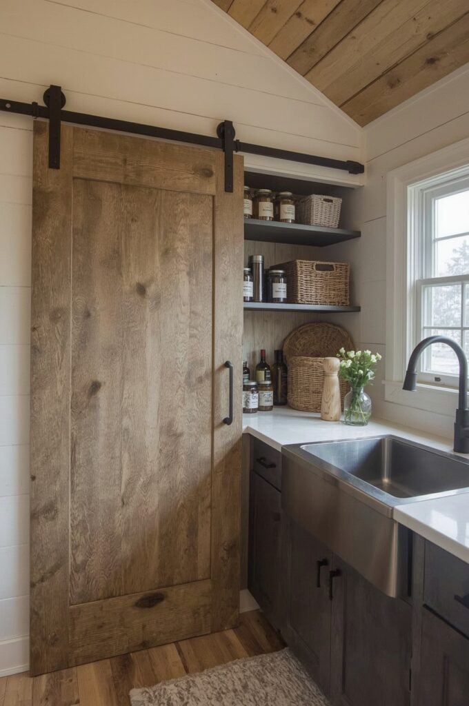 Sliding Barn Door Pantry