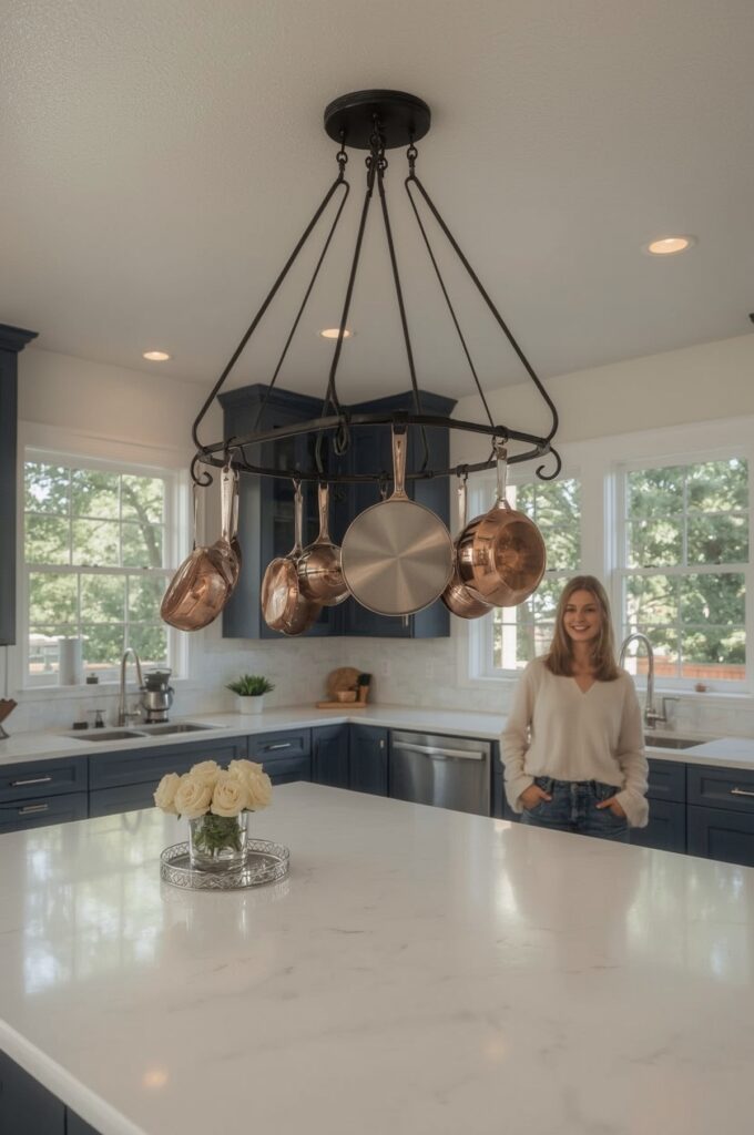 Ceiling-Mounted Pot Rack