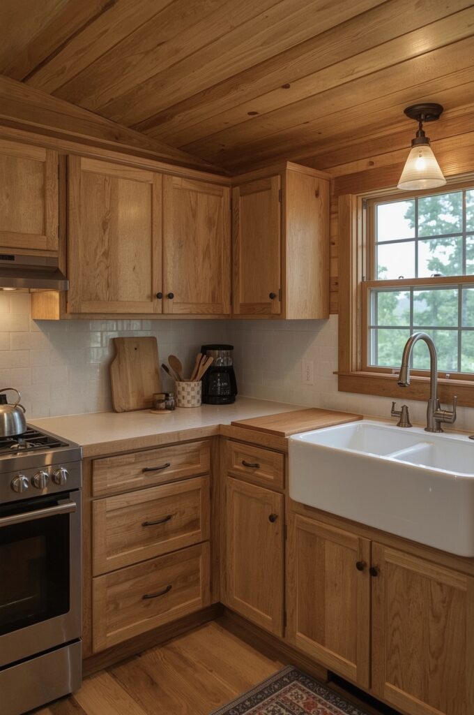 L-Shaped Layout with Corner Storage Solutions