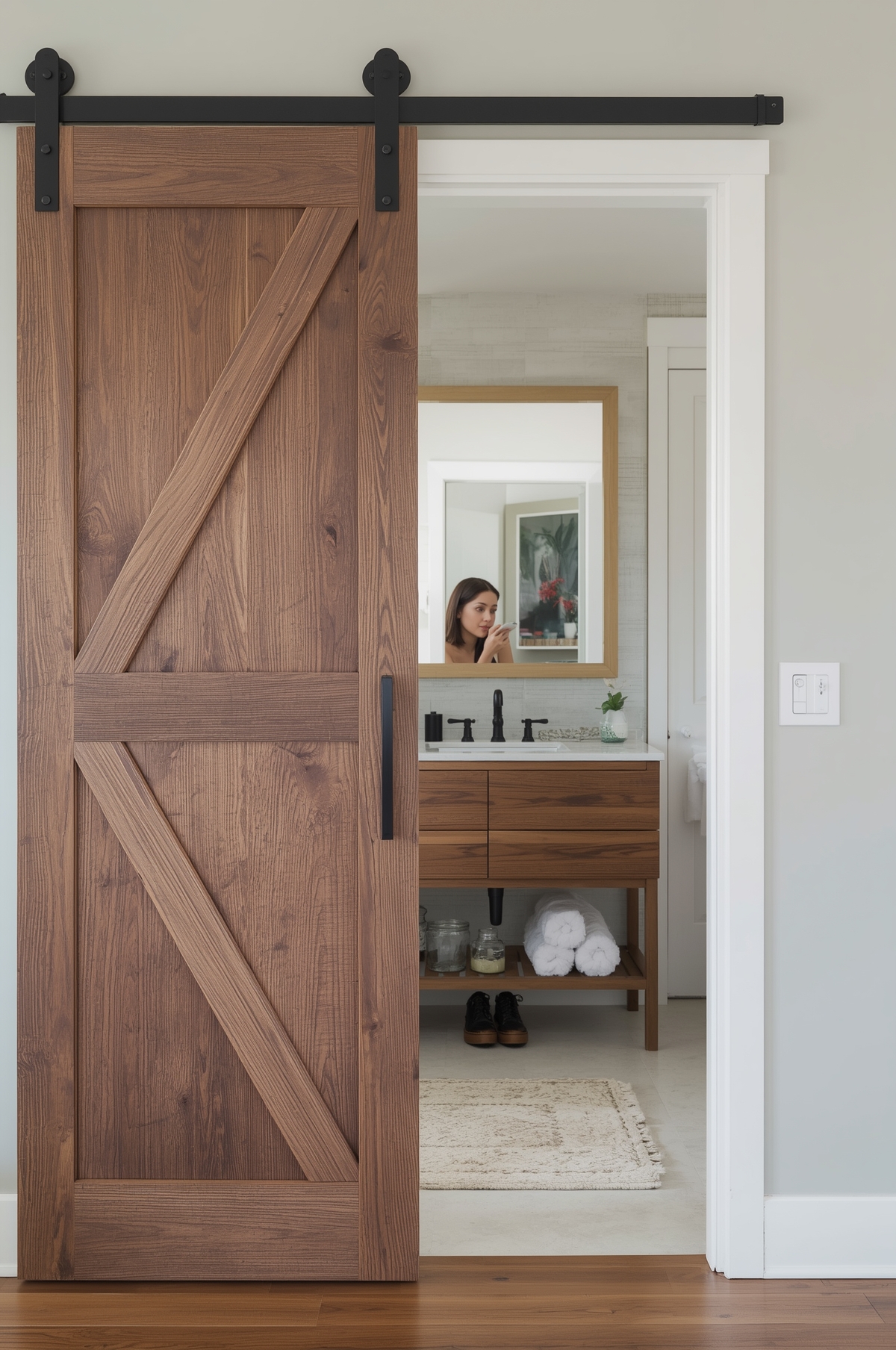47 Small Space Saving Bathroom Door Ideas to Maximize Style and ...