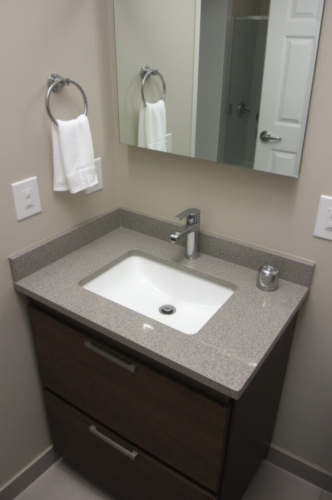 Integrated Sink and Countertop Vanity