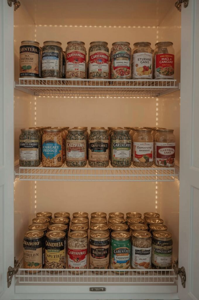 Tiered Shelf for Canned Goods